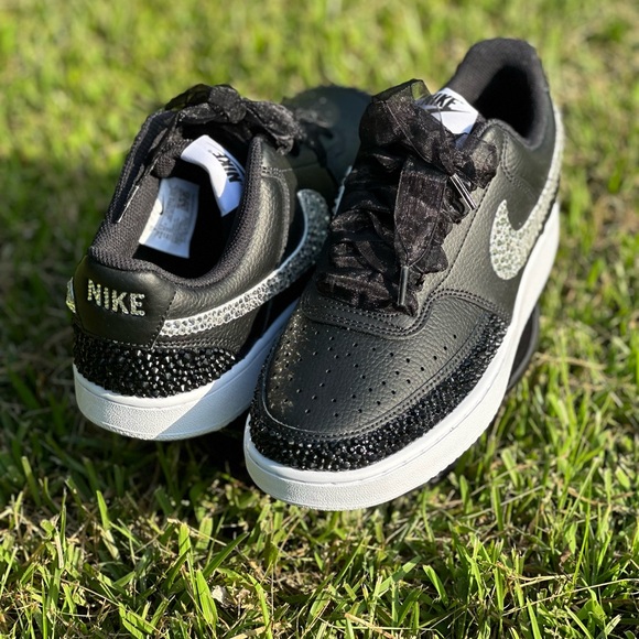 Blinged Out Nike Court Visions - Picture 3 of 4